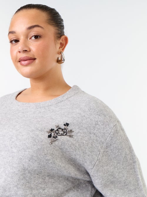 Effen trui met strass - Kiabi