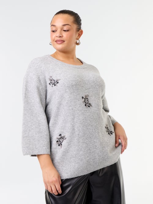 Effen trui met strass - Kiabi