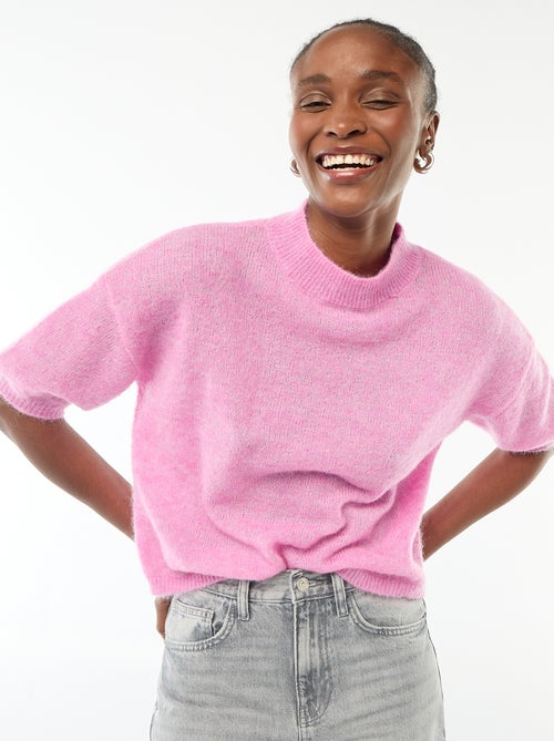 Effen trui van mohair met ronde hals - Kiabi