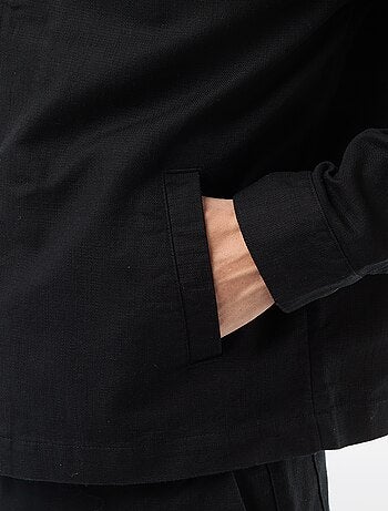 Effen twill jas met rits