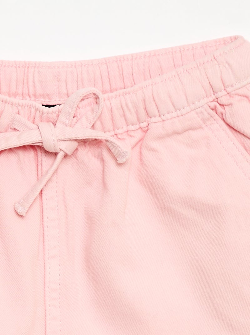 Effen twill short Rose - Kiabi
