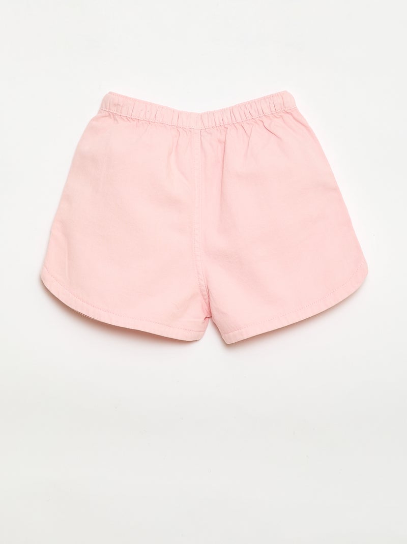 Effen twill short Rose - Kiabi