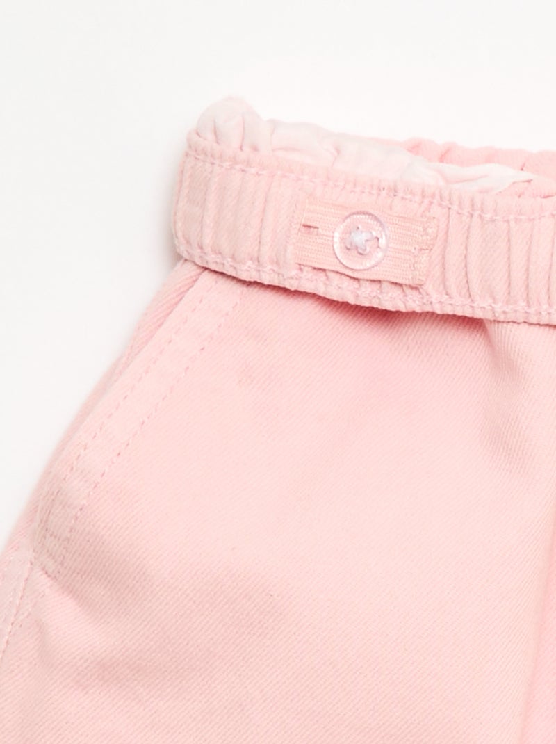 Effen twill short Rose - Kiabi