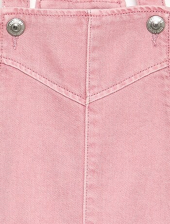 Effen twill tuinbroekjurk