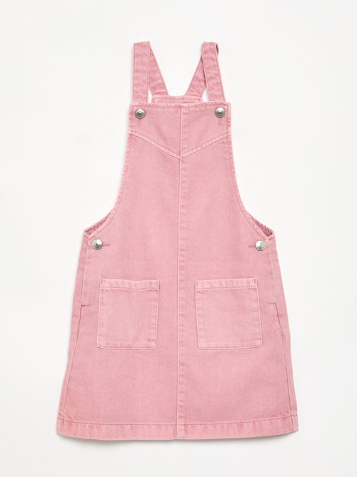 Effen twill tuinbroekjurk - Kiabi