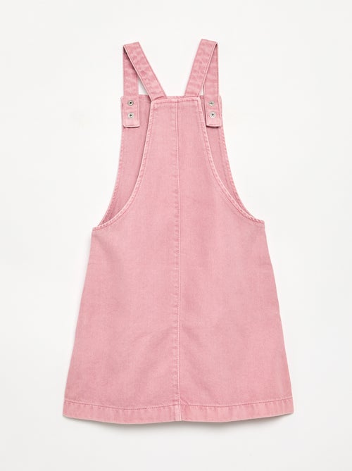 Effen twill tuinbroekjurk - Kiabi