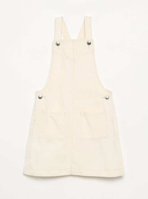 Effen twill tuinbroekjurk - Kiabi