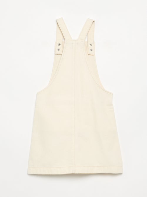 Effen twill tuinbroekjurk - Kiabi