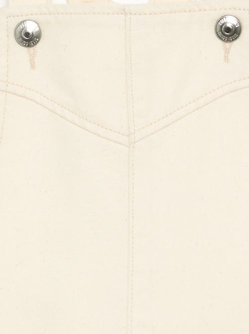 Effen twill tuinbroekjurk - Kiabi