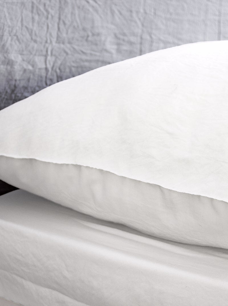 Effen, uiterst zachte dekbedset - Voor 1- of 2-persoonsbed WIT - Kiabi