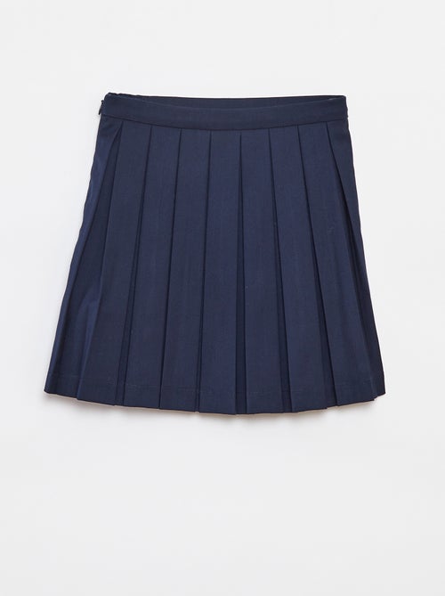 Effen uitlopende rok met plooien - Kiabi