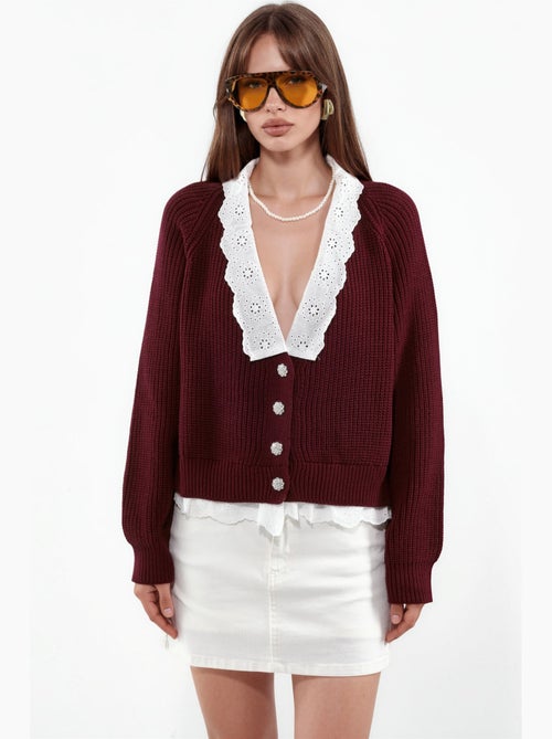 Effen v-hals vest met knopen hiccup - Kiabi Effen v-hals vest met knopen hiccup - Kiabi