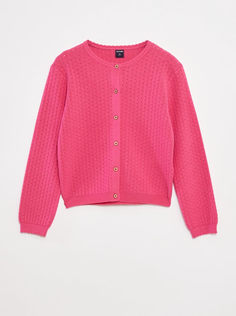 Effen vest met fijn ajourmotiefje Rose - Kiabi