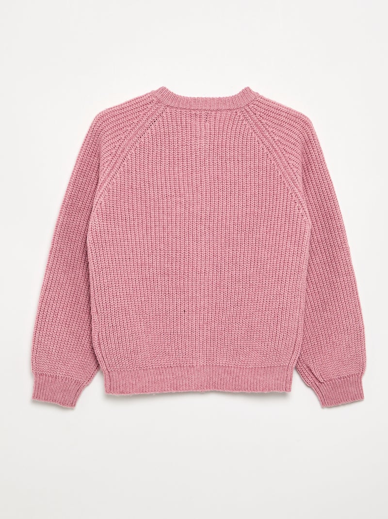 Effen vest met lange mouwen Rose - Kiabi