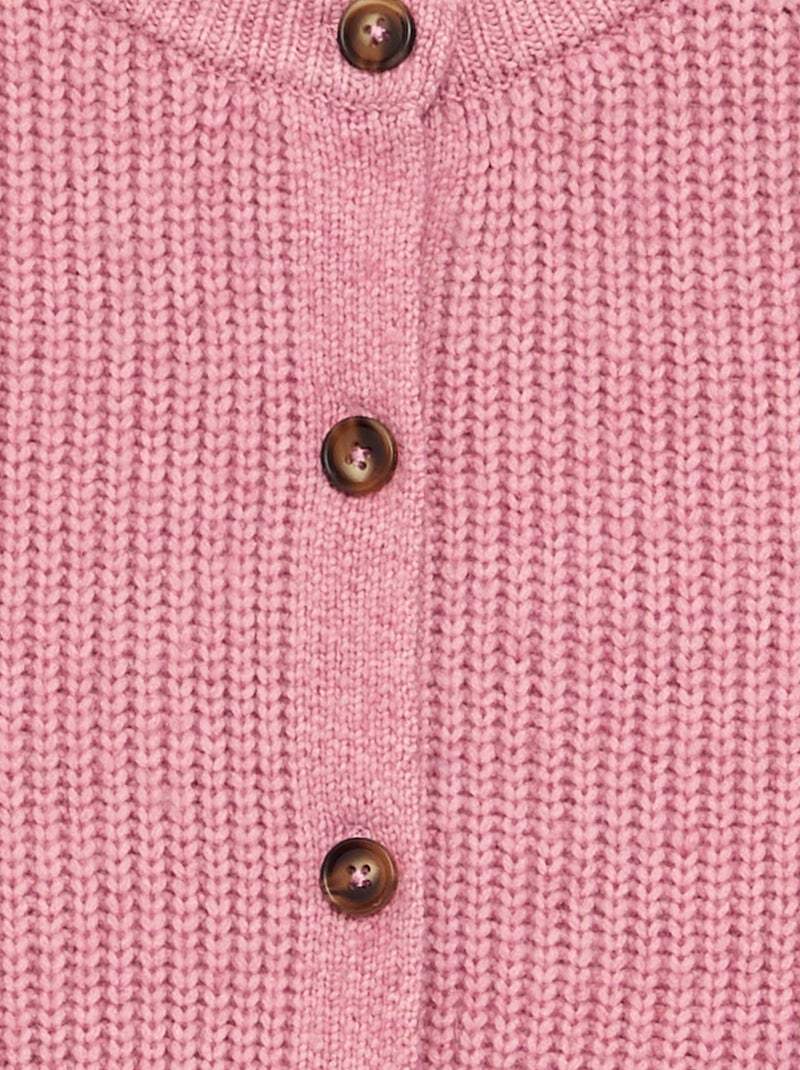 Effen vest met lange mouwen Rose - Kiabi
