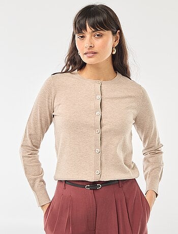 Effen vest met ronde hals