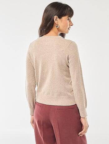 Effen vest met ronde hals