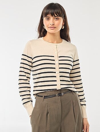 Effen vest met ronde hals