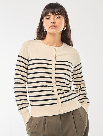 Effen vest met ronde hals