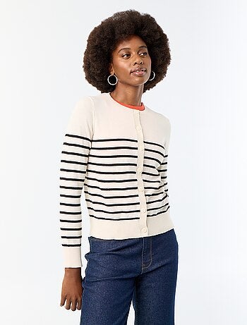 Effen vest met ronde hals