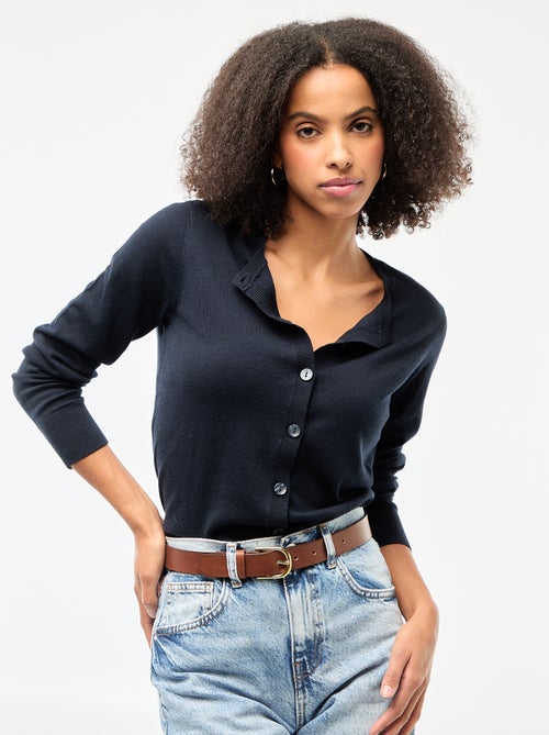 Effen vest met ronde hals - Kiabi