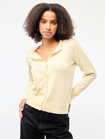 Effen vest met ronde hals