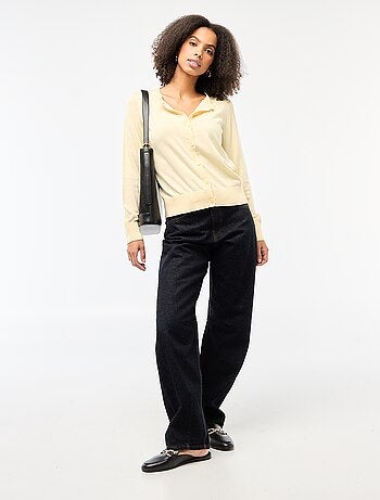 Effen vest met ronde hals