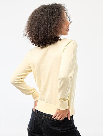 Effen vest met ronde hals