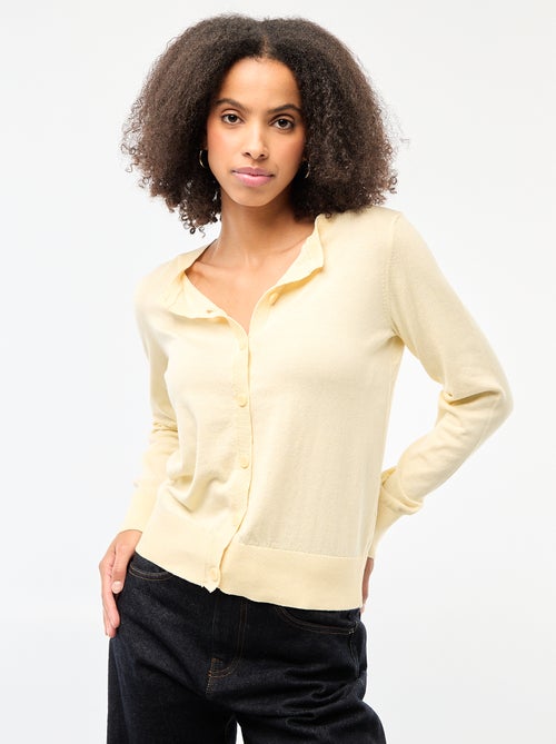 Effen vest met ronde hals - Kiabi