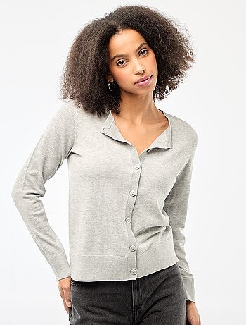 Effen vest met ronde hals
