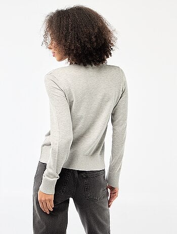 Effen vest met ronde hals
