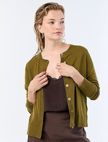 Effen vest met ronde hals