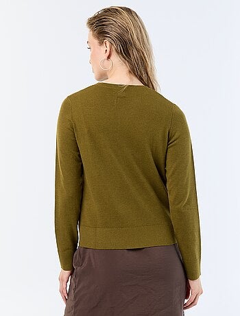 Effen vest met ronde hals
