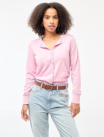 Effen vest met ronde hals