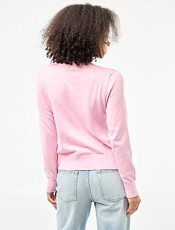 Effen vest met ronde hals
