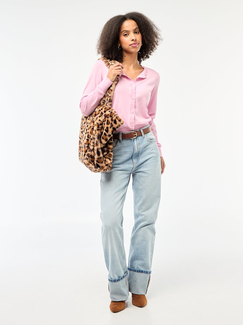 Effen vest met ronde hals Rose - Kiabi