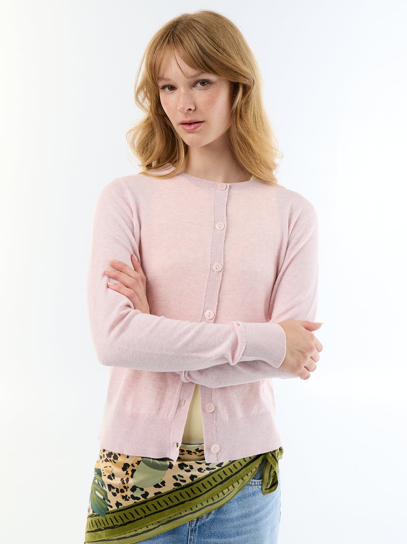 Effen vest met ronde hals Rose - Kiabi