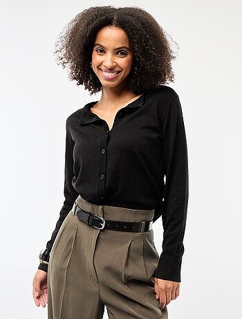Effen vest met ronde hals