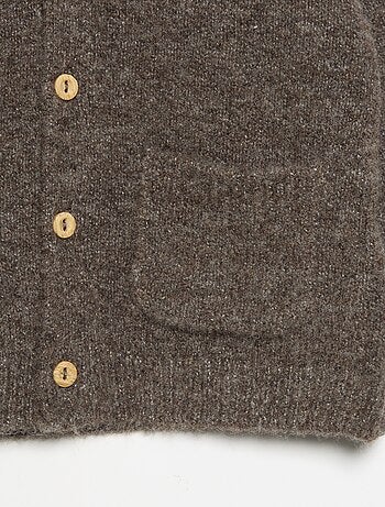 Effen vest met V-hals