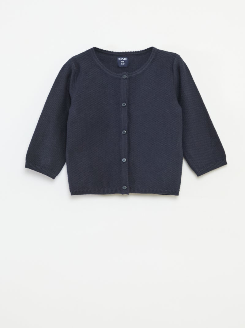 Effen vest van dun gebreid tricot Blauw - Kiabi