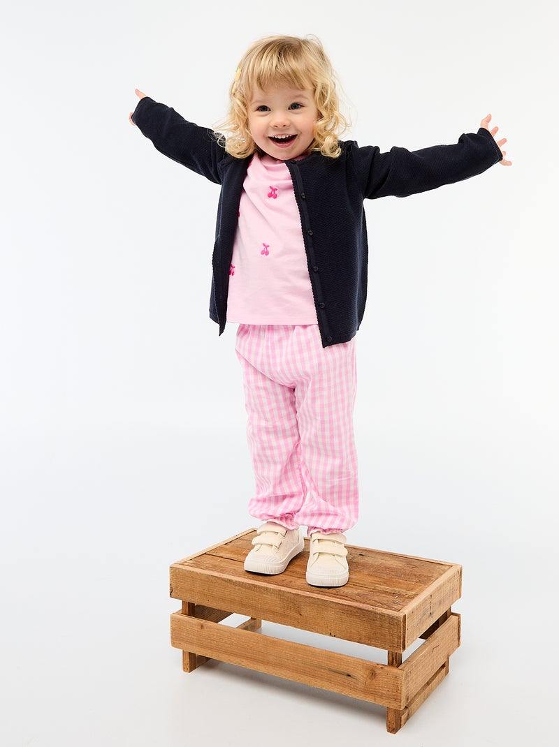 Effen vest van dun gebreid tricot Blauw - Kiabi