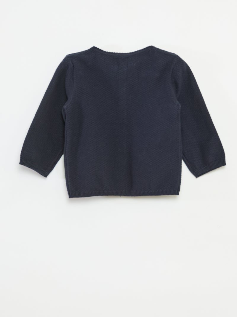 Effen vest van dun gebreid tricot Blauw - Kiabi