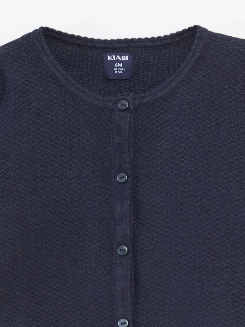 Effen vest van dun gebreid tricot Blauw - Kiabi