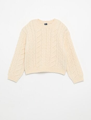 Effen vest van fantasiebreisel