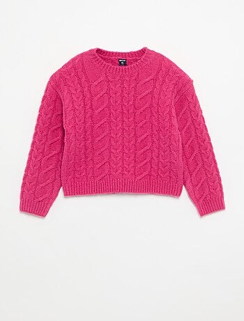 Effen vest van fantasiebreisel
