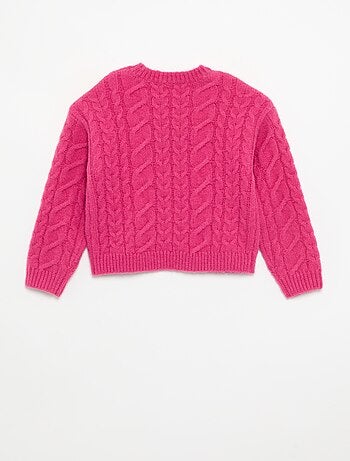 Effen vest van fantasiebreisel