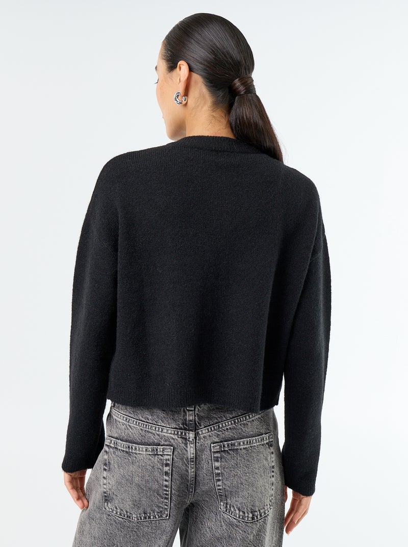 Effen vest Zwart - Kiabi