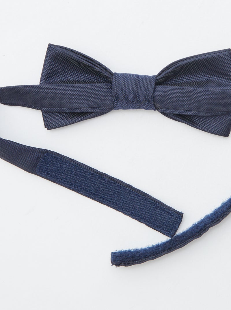 Effen vlinderstrik met klittenband Blauw - Kiabi