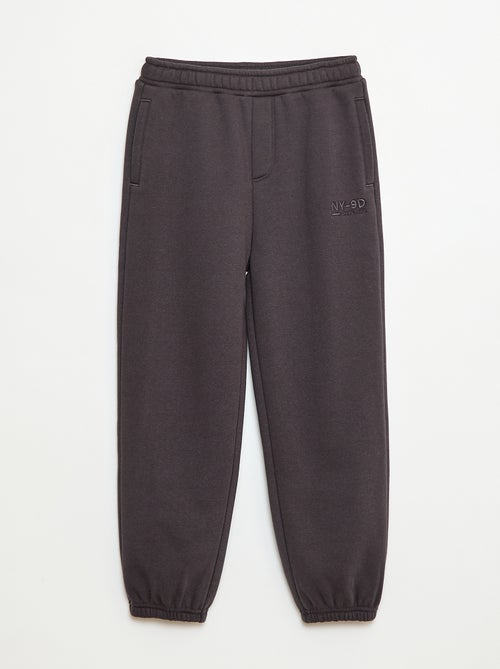Effen warme joggingbroek met fleecevoering - Kiabi
