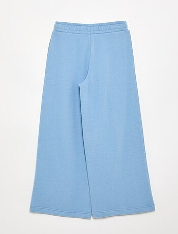 Effen wide leg-broek
